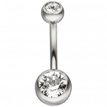 Bauchnabel Piercing Edelstahl mit SWAROVSKI® ELEMENTS