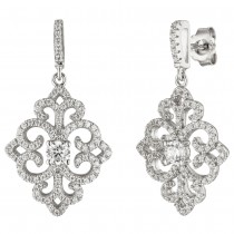 Ohrhänger 925 Sterlingsilber 178 Zirkonia Ohrringe
