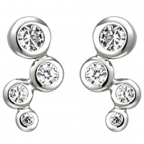 Ohrstecker 925 Sterlingsilber 8 Zirkonia Ohrringe Silberohrringe