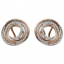 Ohrstecker 925 Sterlingsilber rotgold vergoldet 92 Zirkonia Ohrringe