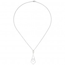 Collier Kette mit Anhänger 925 Sterling Silber 46 Zirkonia 45cm