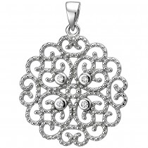 Anhänger 925 Sterlingsilber 4 Zirkonia Silberanhänger