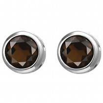 Ohrstecker 925 Sterlingsilber 2 Rauchquarze Ohrringe