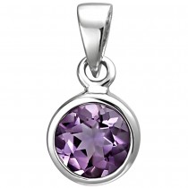 Anhänger 925 Sterlingsilber 1 Amethyst lila violett