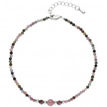 Fußkettchen Fußkette Turmalin mit Hematin 26cm