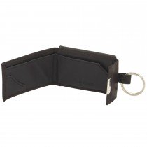 Mini Börse Geldbörse klein dunkelbraun mit Schlüsselring