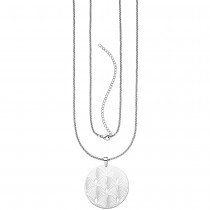 Collier Kette mit Anhänger Edelstahl 80cm Karabiner