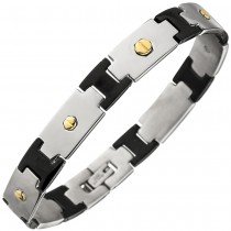 Armband Edelstahl schwarz beschichtet 21cm