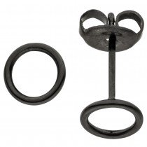 Ohrstecker Kreis Edelstahl schwarz beschichtet Ohrringe