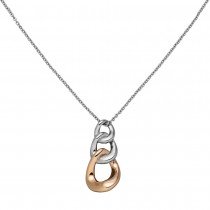 Collier Edelstahl rotgoldfarben beschichtet 45cm Karabiner