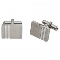 Manschettenknöpfe aus Edelstahl teil matt