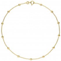 Fußkettchen Fußkette 333 Gelbgold 25cm Goldkette Karabiner