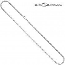 Königskette 585 Gold Weißgold 45cm Kette Halskette Goldkette Karabiner