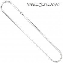 Panzerkette 925 Sterlingsilber 50cm Kette Halskette Silberkette Karabiner