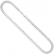 Panzerkette 925 Sterlingsilber 55cm Kette Halskette Silberkette Karabiner