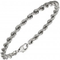 Kordelarmband 925 Sterlingsilber massiv 21cm Armband Silberarmband
