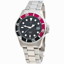 Herren Armbanduhr Quarz Analog Edelstahl mit Datum