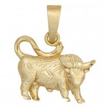 Anhänger Sternzeichen Stier 925 Sterlingsilber vergoldet matt