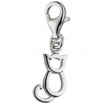 Einhänger Charm Katze 925 Sterlingsilber