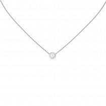 Collier Halskette 925 Sterlingsilber 17 Zirkonia 45cm Kette Silberkette