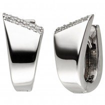 Creolen 925 Sterlingsilber 24 Zirkonia Ohrringe Silbercreolen Silberohrringe