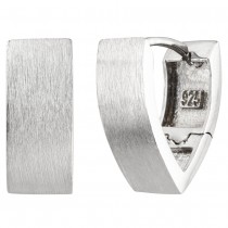 Creolen spitz 925 Sterlingsilber matt Ohrringe Silbercreolen Silberohrringe