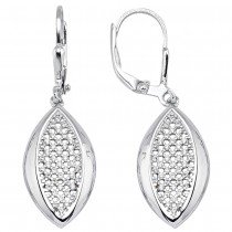 Ohrhänger 925 Sterlingsilber 78 Zirkonia Ohrringe Boutons Silberohrringe