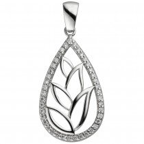 Anhänger Tropfen 925 Sterlingsilber 41 Zirkonia Silberanhänger