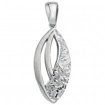Anhänger 925 Sterlingsilber matt gehämmert Silberanhänger