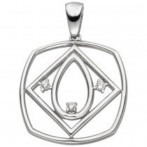 Anhänger 925 Sterlingsilber 3 Zirkonia Silberanhänger