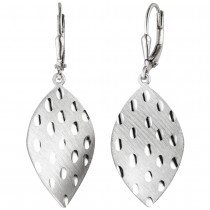 Ohrhänger 925 Sterlingsilber mattiert Ohrringe Boutons Silberohrringe