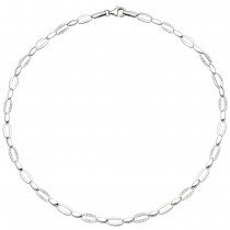 Collier Halskette 925 Silber 168 Zirkonia 45cm Kette Silberkette