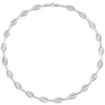 Collier Halskette 925 Sterlingsilber gehämmert 45cm Kette Silberkette