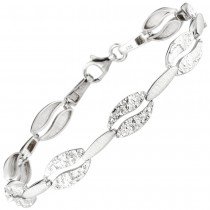 Armband 925 Sterlingsilber gehämmert 19cm Silberarmband