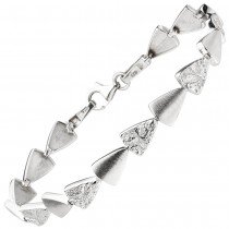 Armband 925 Sterlingsilber gehämmert 19cm Silberarmband