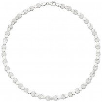 Collier Halskette 925 Sterlingsilber gehämmert 45cm Kette Silberkette