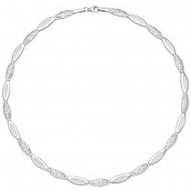 Collier Halskette 925 Sterlingsilber gehämmert 45cm Kette Silberkette