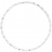 Collier Halskette 925 Silber 154 Zirkonia 45cm Kette Silberkette