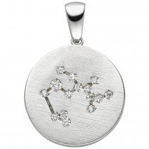 Anhänger Sternzeichen Schütze 925 Sterlingsilber matt 15 Zirkonia Silberanh