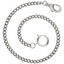 Taschenuhrkette Uhrenkette Edelstahl matt 5,1mm 36cm