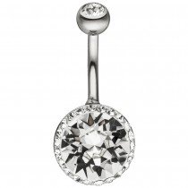 Bauchnabel Piercing Edelstahl mit SWAROVSKI® ELEMENTS