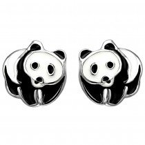 Kinder Ohrstecker Panda 925 Sterlingsilber Ohrringe Silberohrringe