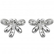 Kinder Ohrstecker Libelle 925 Sterlingsilber 4 Zirkonia Ohrringe