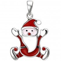 Kinder Anhänger Weihnachtsmann 925 Sterlingsilber