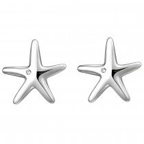 Ohrstecker Seestern 925 Sterlingsilber 2 Zirkonia Ohrringe Silberohrringe