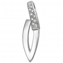 Anhänger 925 Sterlingsilber matt 10 Zirkonia Silberanhänger