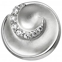 Anhänger 925 Sterlingsilber matt 7 Zirkonia Silberanhänger