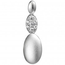 Anhänger 925 Sterlingsilber matt 7 Zirkonia Silberanhänger