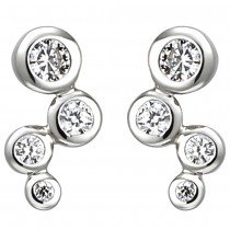 Ohrstecker 925 Sterlingsilber 8 Zirkonia Ohrringe Silberohrringe