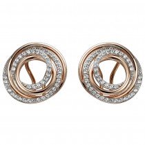 Ohrstecker 925 Sterlingsilber rotgold vergoldet 92 Zirkonia Ohrringe